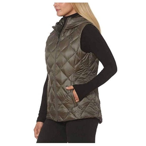 Gerry Packable Reversible Down Hooded Vest Olive Camo - Picture 2 of 8